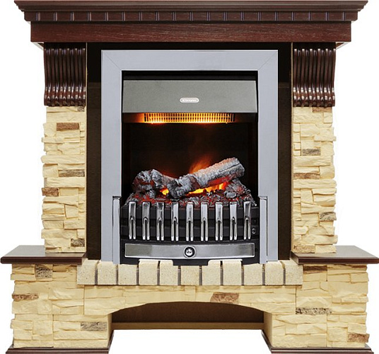 Dimplex Pierre Luxe очаг Danville Chrome FB2 темный дуб/сланец угловой_0